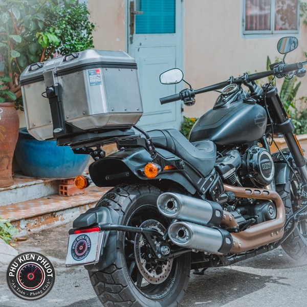 full thùng moto harley davidson , thùng givi gắn xe harley davidson fat bob