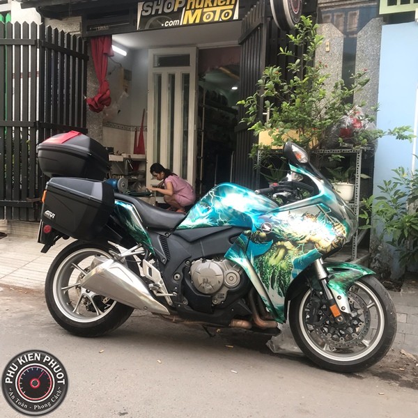 full thùng givi xe vfr 1200f, bộ 3 thùng givi cho xe moto phân khối lớn