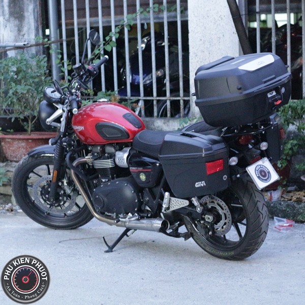 bộ thùng xe givi street twin , full thùng givi xe triumph street twin , sản phẩm givi xe triumph street twin