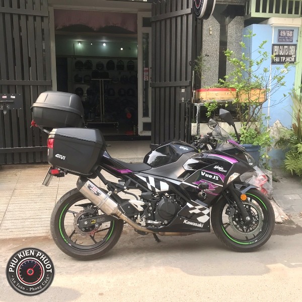 Ninja 400 gắn thùng givi, ninja 400 gắn full thùng givi