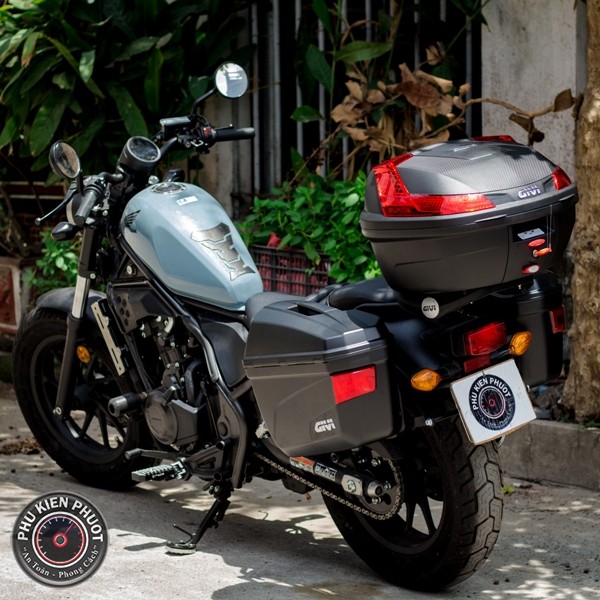 thùng xe rebel 500 , thùng givi rebel , rebel 500 gắn thùng moto xe máy