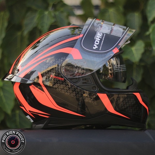 nón yohe 967 2018, nón fullface 2 kính 967