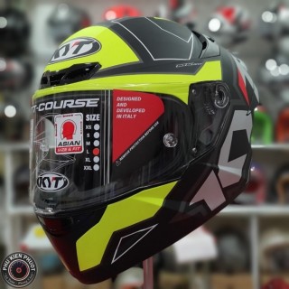 Nón kyt tt course electron black yellow , nón fullface kyt , kyt helmet