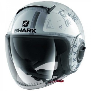 Nón Shark Nano tribute white 3/4 2 kính