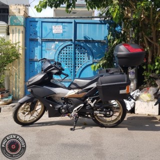 thùng xe winner x , thùng givi winner x , winner x gắn thùng hông e23n-s
